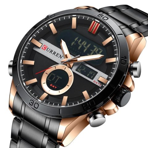 ZEGAREK MĘSKI CURREN 8384 (zc023c) - DUAL TIME + BOX ZEGAREK MĘSKI CURREN 8384 (zc023c) - DUAL TIME + BOX