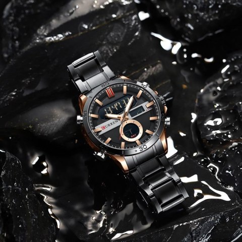 ZEGAREK MĘSKI CURREN 8384 (zc023c) - DUAL TIME + BOX ZEGAREK MĘSKI CURREN 8384 (zc023c) - DUAL TIME + BOX