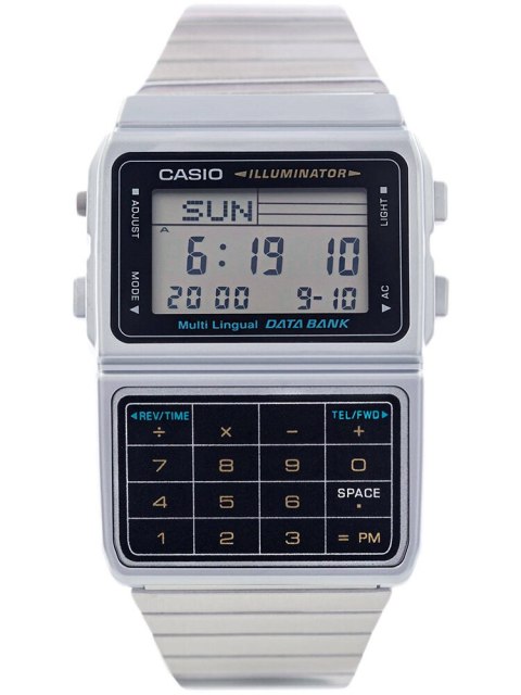 ZEGAREK MĘSKI CASIO VINTAGE DATABANK DBC-611-1D + BOX ZEGAREK MĘSKI CASIO VINTAGE DATABANK DBC-611-1D + BOX