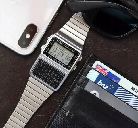 ZEGAREK MĘSKI CASIO VINTAGE DATABANK DBC-611-1D + BOX ZEGAREK MĘSKI CASIO VINTAGE DATABANK DBC-611-1D + BOX