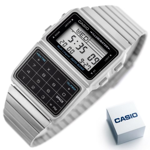 ZEGAREK MĘSKI CASIO VINTAGE DATABANK DBC-611-1D + BOX ZEGAREK MĘSKI CASIO VINTAGE DATABANK DBC-611-1D + BOX