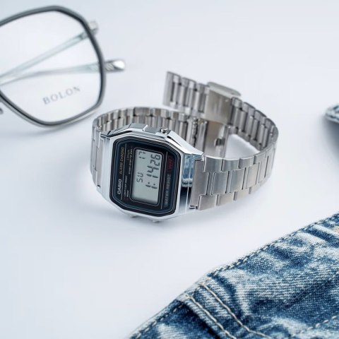 ZEGAREK MĘSKI CASIO A158WA-1A VINTAGE RETRO + BOX ZEGAREK MĘSKI CASIO A158WA-1A VINTAGE RETRO + BOX