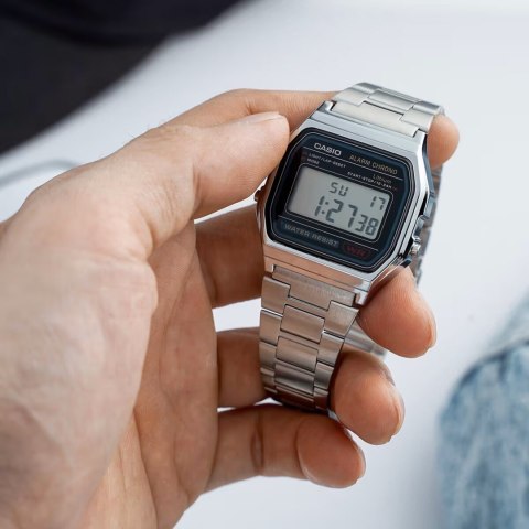 ZEGAREK MĘSKI CASIO A158WA-1A VINTAGE RETRO + BOX ZEGAREK MĘSKI CASIO A158WA-1A VINTAGE RETRO + BOX