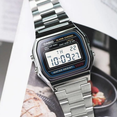 ZEGAREK MĘSKI CASIO A158WA-1A VINTAGE RETRO + BOX ZEGAREK MĘSKI CASIO A158WA-1A VINTAGE RETRO + BOX
