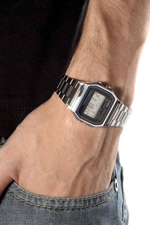 ZEGAREK MĘSKI CASIO A158WA-1A VINTAGE RETRO + BOX ZEGAREK MĘSKI CASIO A158WA-1A VINTAGE RETRO + BOX