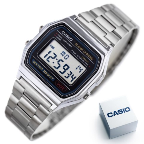 ZEGAREK MĘSKI CASIO A158WA-1A VINTAGE RETRO + BOX ZEGAREK MĘSKI CASIO A158WA-1A VINTAGE RETRO + BOX