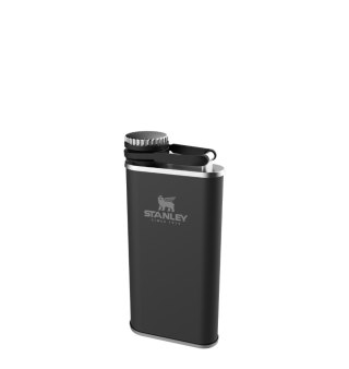 Piersiówka stalowa CLASSIC - MATTE BLACK 0,23L / S