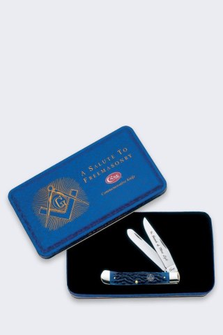 Nóż Składany Case Masonic Trapper SS Blue Bone
