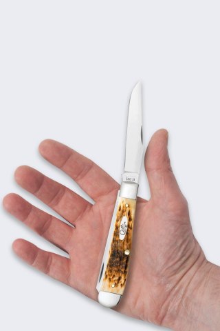 Nóż Składany Case Trapper SS Amber Bone