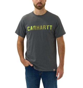 Koszulka Carhartt Force Block Logo Mid Carbon
