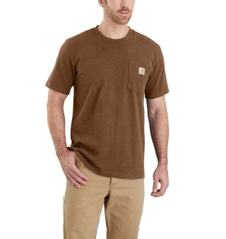 Koszulka Carhartt Heavyweight Pocket Oiled Walnut