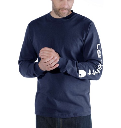 Koszulka Carhartt Logo Long Sleeve Navy Koszulka Carhartt Logo Long Sleeve Navy