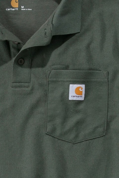 Koszulka Carhartt Polo Contractor Work Moss Koszulka Carhartt Polo Contractor Work Moss
