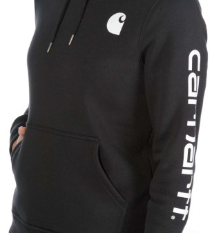 Bluza Carhartt Clarksburg Sleeve Logo Hooded Black