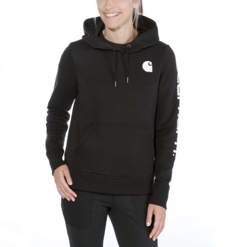 Bluza Carhartt Clarksburg Sleeve Logo Hooded Black Bluza Carhartt Clarksburg Sleeve Logo Hooded Black