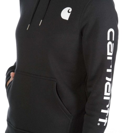 Bluza Carhartt Clarksburg Sleeve Logo Hooded Black Bluza Carhartt Clarksburg Sleeve Logo Hooded Black