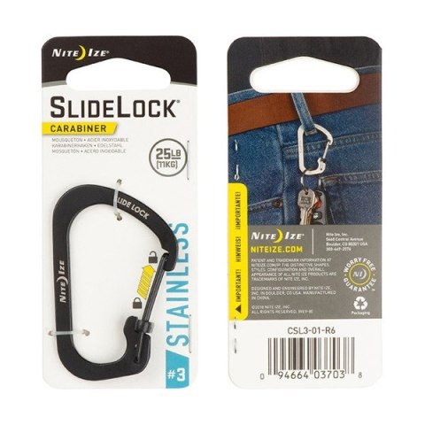 Karabinek Nite Ize Slidelock Carabiner 3 BLK Karabinek Nite Ize Slidelock Carabiner 3 BLK