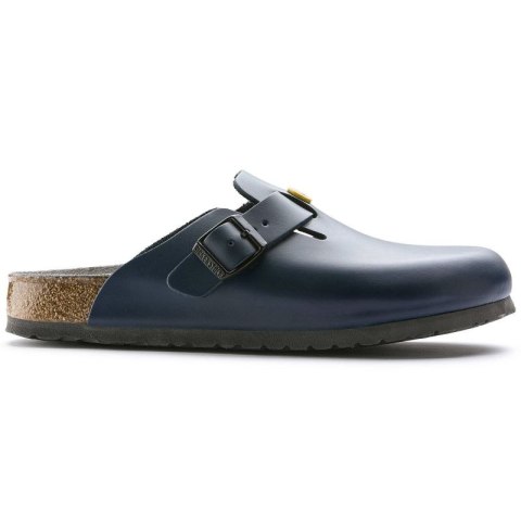 Chodaki damskie Birkenstock Boston ESD Blue skóra naturalna klapki narrow wąskie (0061388) Chodaki damskie Birkenstock Boston ESD Blue skóra naturalna klapki narrow wąskie (0061388)