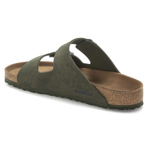 Klapki Birkenstock Arizona Vegan Microfaser Regular damskie-męskie Desert Dust Thyme na szeroką stopę wegańskie (1024550)