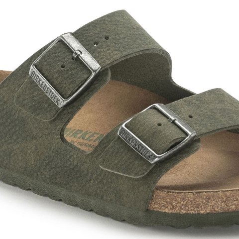 Klapki Birkenstock Arizona Vegan Microfaser Regular damskie-męskie Desert Dust Thyme na szeroką stopę wegańskie (1024550)