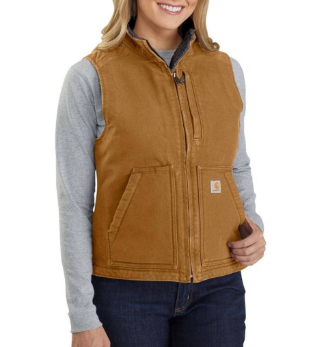 Damska Kamizelka Carhartt Sherpa Lined Mock Brown Damska Kamizelka Carhartt Sherpa Lined Mock Brown