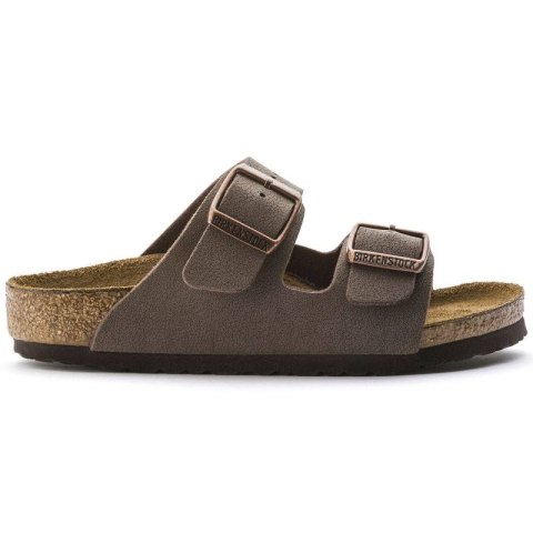 Klapki Birkenstock Arizona Kids Birko-Flor Nubuk Mocha narrow wąskie dziecięce młodzieżowe (0552893)