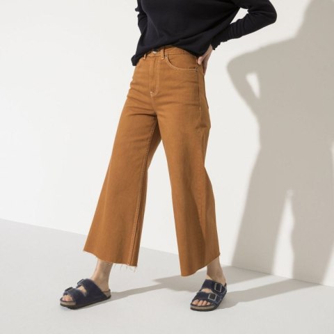 Klapki ocieplane Birkenstock Arizona VL Shearling Midnight skóra zamszowa wąskie narrow (1020583)