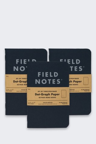 Notes Field Notes Pitch Black Memo Small Kropki