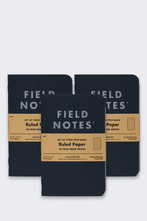 Notes Field Notes Pitch Black Memo Small Linie Notes Field Notes Pitch Black Memo Small Linie