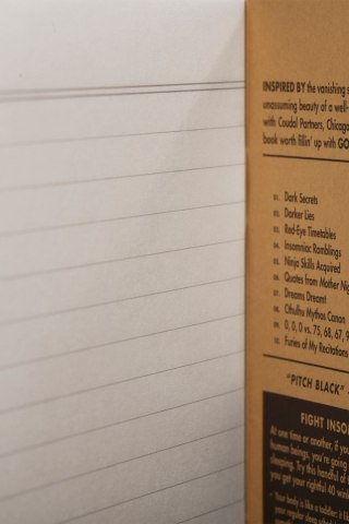 Notes Field Notes Pitch Black Memo Small Linie
