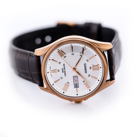 ZEGAREK MĘSKI CASIO MTP 40mm MTP-1384L-7A + BOX ZEGAREK MĘSKI CASIO MTP 40mm MTP-1384L-7A + BOX