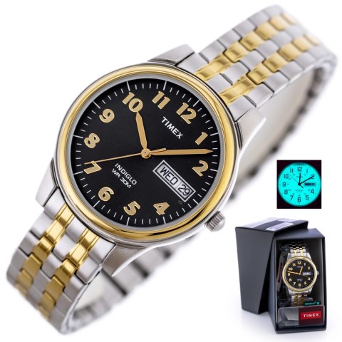ZEGAREK MĘSKI TIMEX Charles Two-Tone T26481 INDIGLO + BOX ZEGAREK MĘSKI TIMEX Charles Two-Tone T26481 INDIGLO + BOX