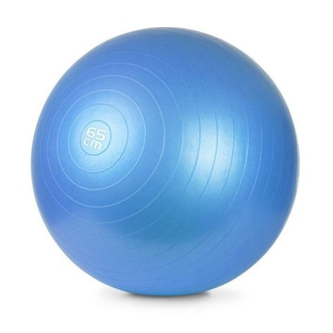 Piłka gimnastyczna Meteor 65 cm z pompką niebieska 31133 Piłka gimnastyczna Meteor 65 cm z pompką niebieska 31133