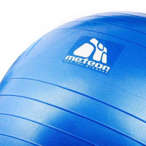 Piłka gimnastyczna Meteor 65 cm z pompką niebieska 31133 Piłka gimnastyczna Meteor 65 cm z pompką niebieska 31133