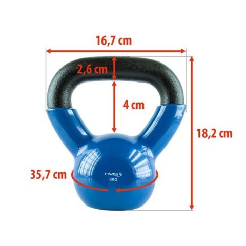 Kettlebell żeliwny Blue HMS KNV06 Kettlebell żeliwny Blue HMS KNV06