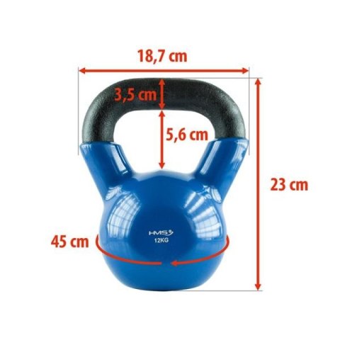 Kettlebell żeliwny Blue HMS KNV12 12kg Kettlebell żeliwny Blue HMS KNV12 12kg