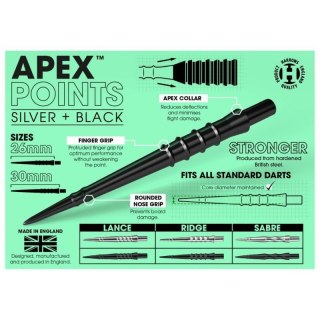Końcówki do rzutek steeltip Harrows Apex Sabre HS-TNK-000013917