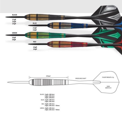 Rzutki Harrows Vivid Steeltip HS-TNK-000013782