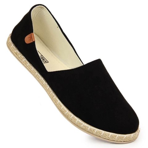 Espadryle slip on z wycięciami NEWS W EVE270A czarne