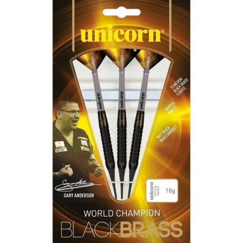 Rzutki soft tip Unicorn Black Brass - Gary Anderson 17g:23663 Rzutki soft tip Unicorn Black Brass - Gary Anderson 17g:23663