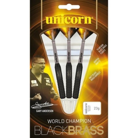 Rzutki steel tip Unicorn Black Brass - Gary Anderson 23g:27661|25g:27662|27g:27663