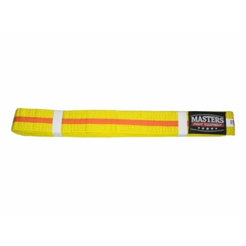 Pas do kimona MASTERS żółty z pomarańczową lamówką 06224-280040704