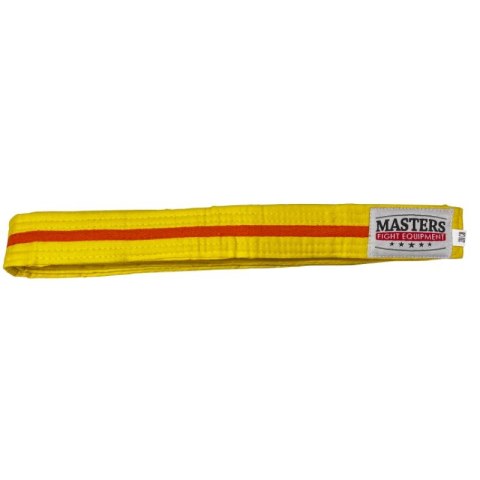 Pas do kimona MASTERS żółty z pomarańczową lamówką 06224-280040704