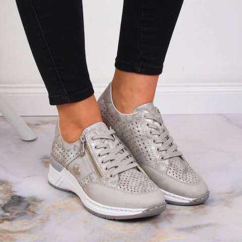 Sneakersy na koturnie Rieker W N4327-80 beżowe Sneakersy na koturnie Rieker W N4327-80 beżowe