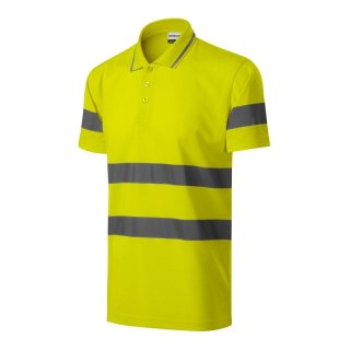 Koszulka polo Rimeck HV Runway M MLI-2V997 fluorescencyjny żółty