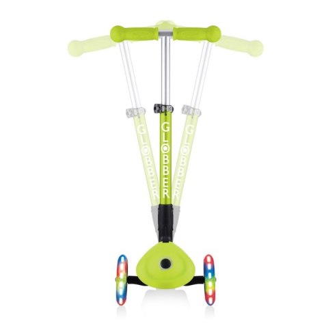 Hulajnoga 3-kołowa Globber Foldable Lights Lime Green Jr 437-106 Hulajnoga 3-kołowa Globber Foldable Lights Lime Green Jr 437-106