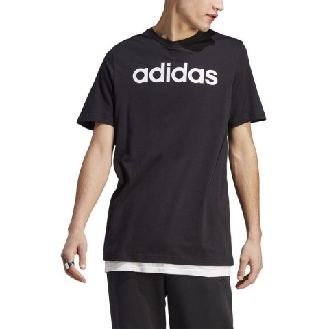 Koszulka adidas Essentials Single Jersey Linear Embroidered Logo Tee M IC9274