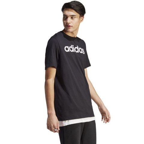 Koszulka adidas Essentials Single Jersey Linear Embroidered Logo Tee M IC9274