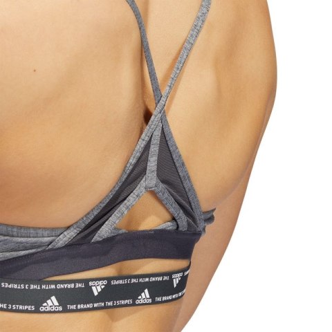 Stanik sportowy adidas Aeroreact Training Light-Support 3-Stripes Bra W HC7870
