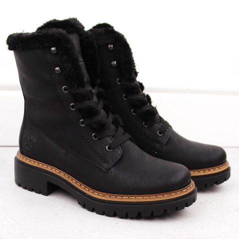 Buty z futerkiem Rieker W 72625-00 RKR714